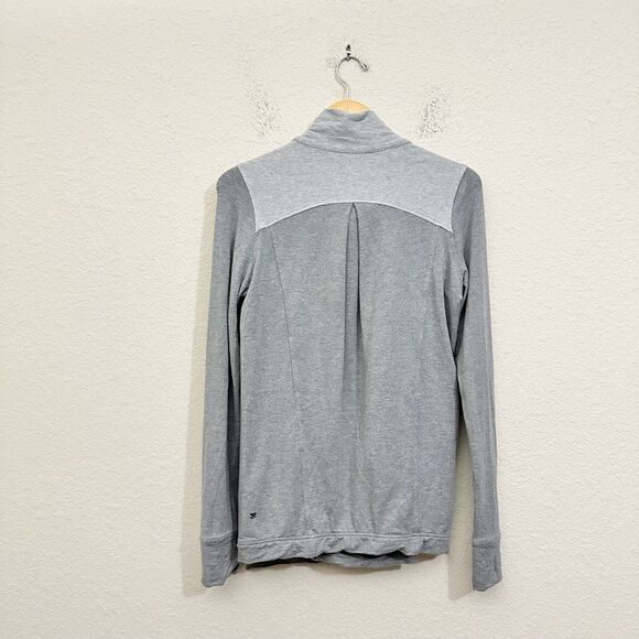 LULULEMON Coast Wrap Jacket Heather Gray Mock Neck Stretch Athleisure - Picture 3 of 15